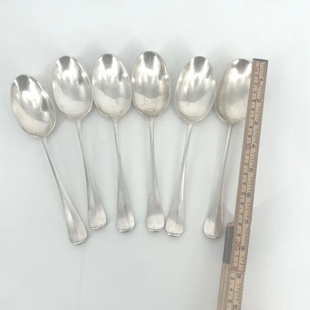 W&S Flatware Set Silver Plate Triple Plate Hotel Grade 14pc Ladle Fork Spoon